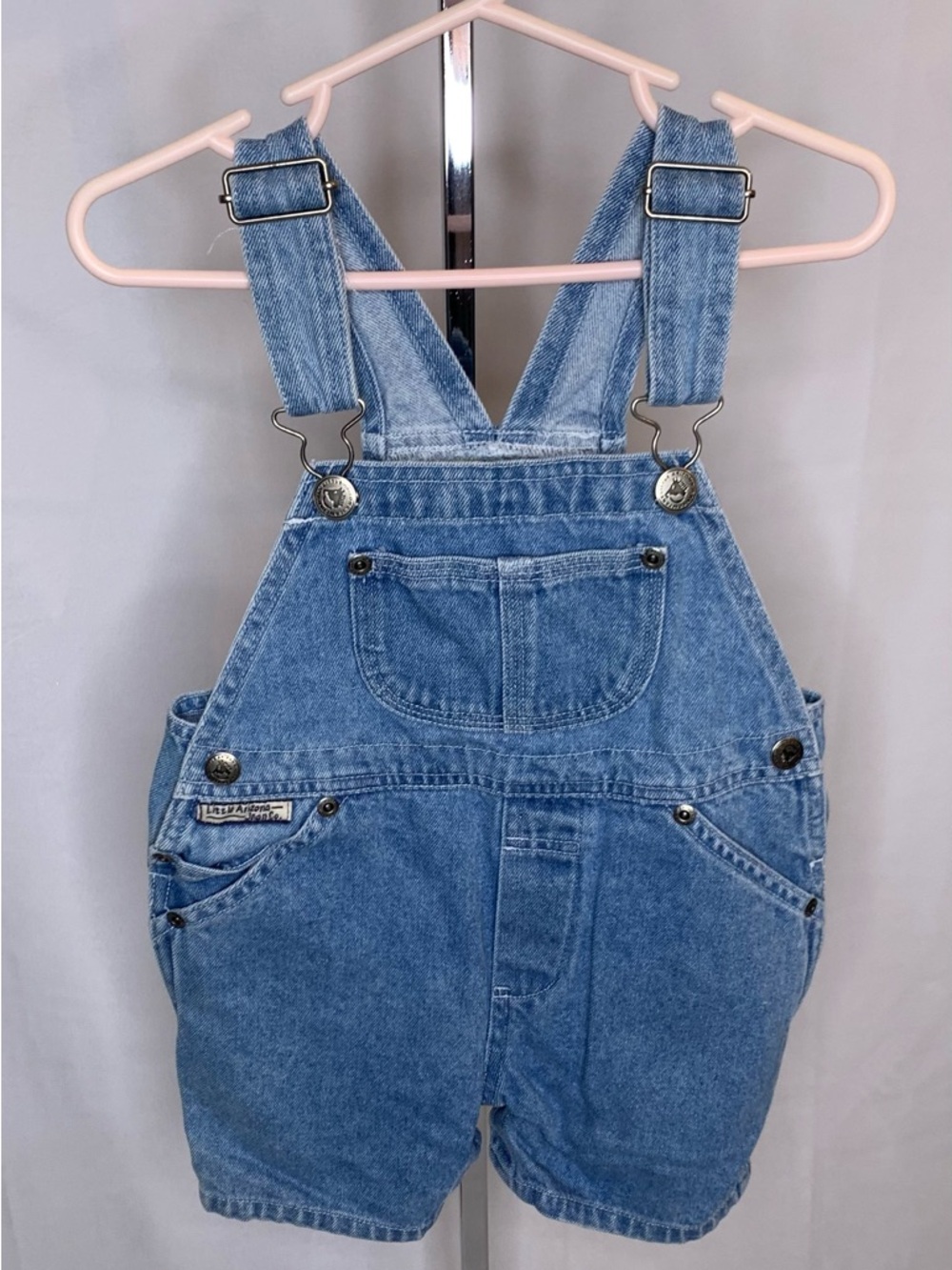 Vintage Arizona Jean Company Denim Overalls size 24 months 90's Baby Bibs